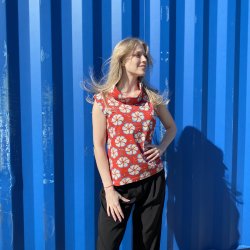 Liva Bluse R�d Sommer UDSOLGT