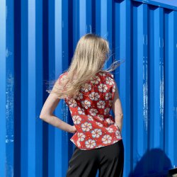 Liva Bluse R�d Sommer UDSOLGT